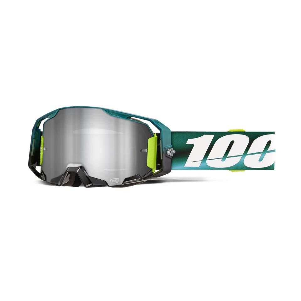 100 Procent Gogle Armatic Polarity - Mirror Silver Lens - Kolor Zielony/Bia