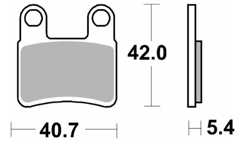 Sbs Klocki Hamulcowe Kh257/2 Parking Brake Pad - Hamulec Postojowy Kymco Ma