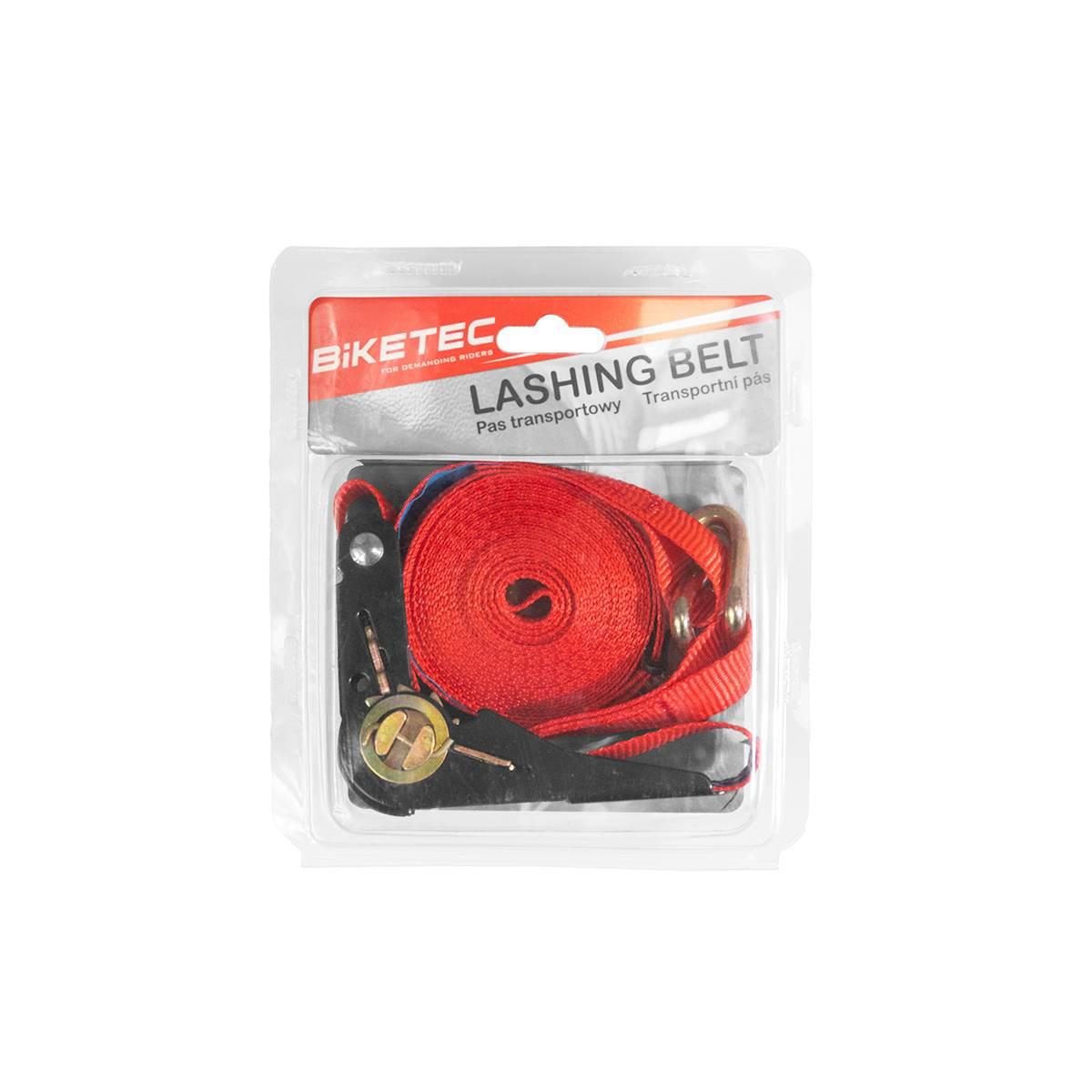 Biketec Pas Transportowy 25Mm X 5M Obciążenie Do 500Kg, 1 Pas, Kolor Czerwo - zdjęcie 2