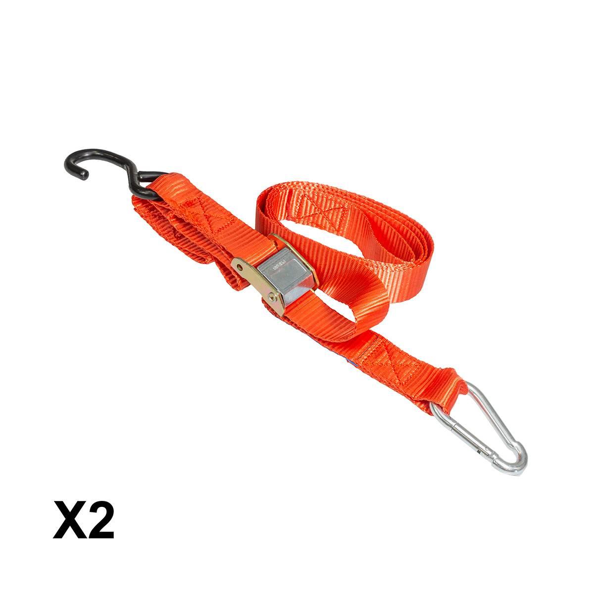 Biketec 2 Pasy Transportowe Z Hakiem 38Mm X 2M Obciążenie Do 300Kg, 2 Pasy