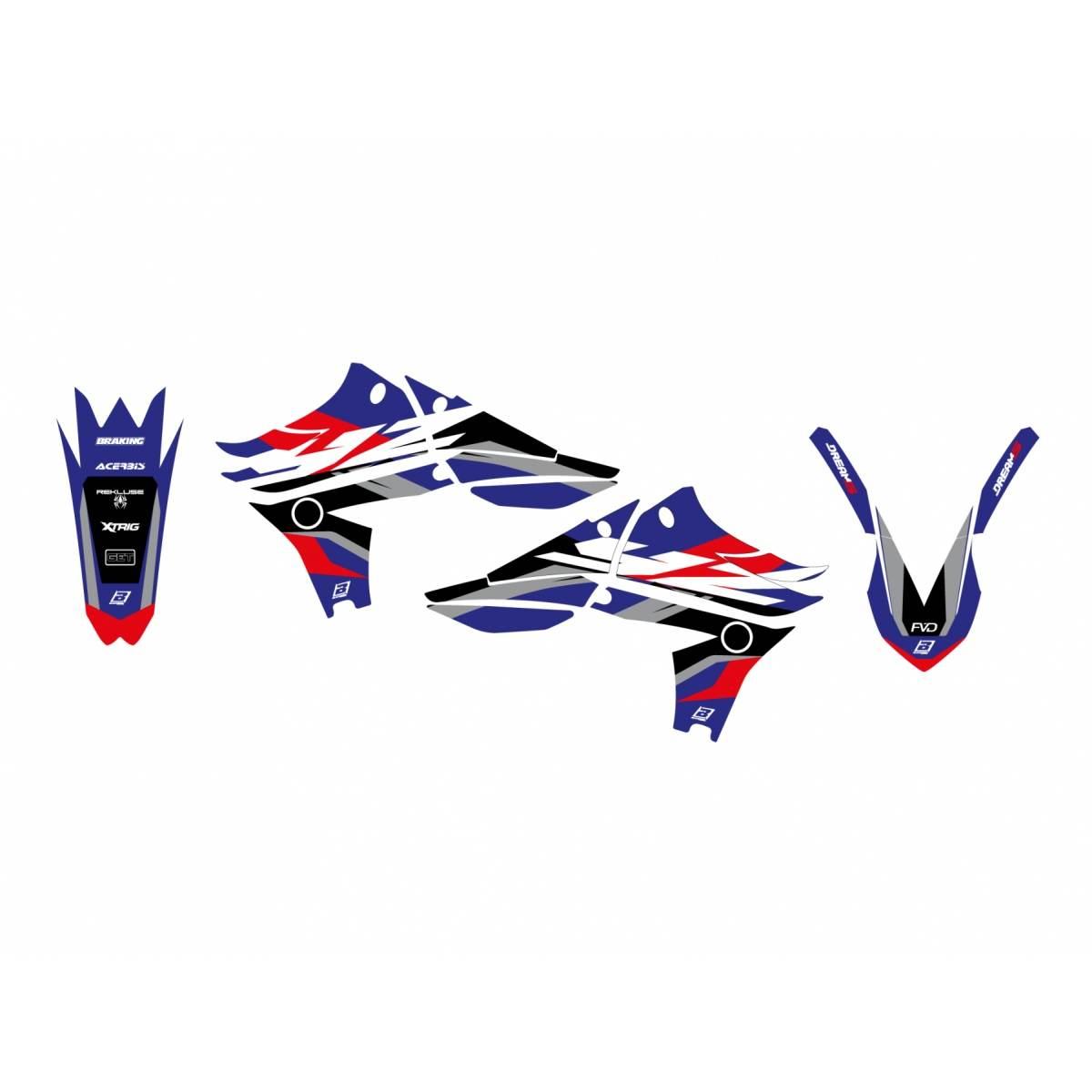 Blackbird Komplet Naklejek Oklein Yamaha Yz 450F '10-'13 Dream 5 Kolor Nieb - zdjęcie 2