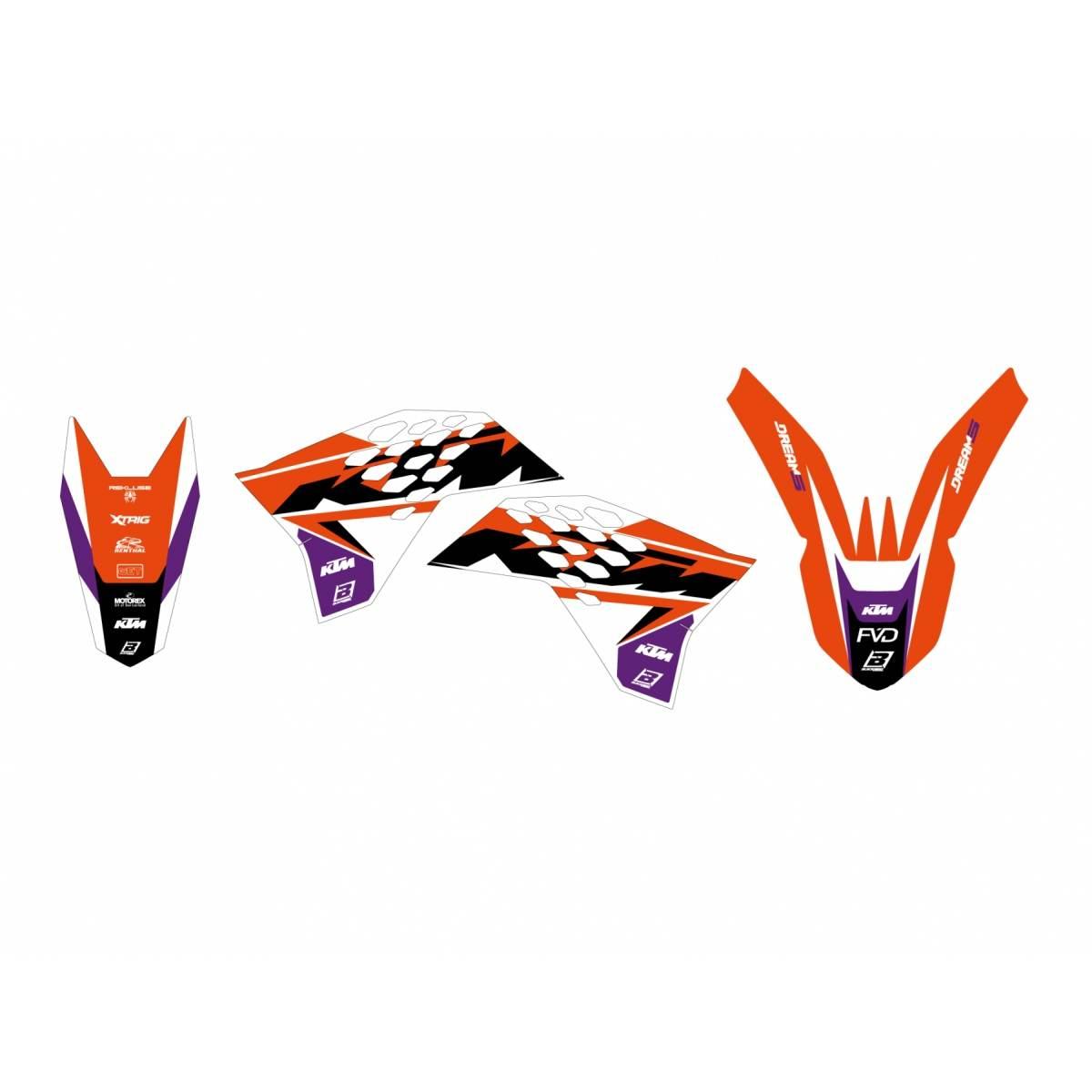 Blackbird Komplet Naklejek Oklein Ktm Exc/Exc-F '08-'11, Sx/Sx-F 125 '07-'1 - zdjęcie 2