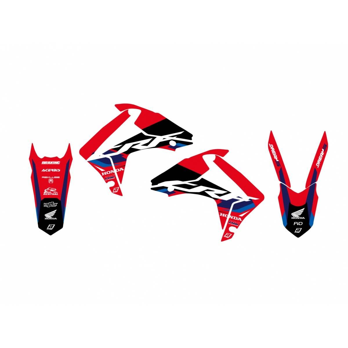 Blackbird Komplet Naklejek Oklein Honda Crf 250R '14-'17, Crf 450R '13-'16 - zdjęcie 2