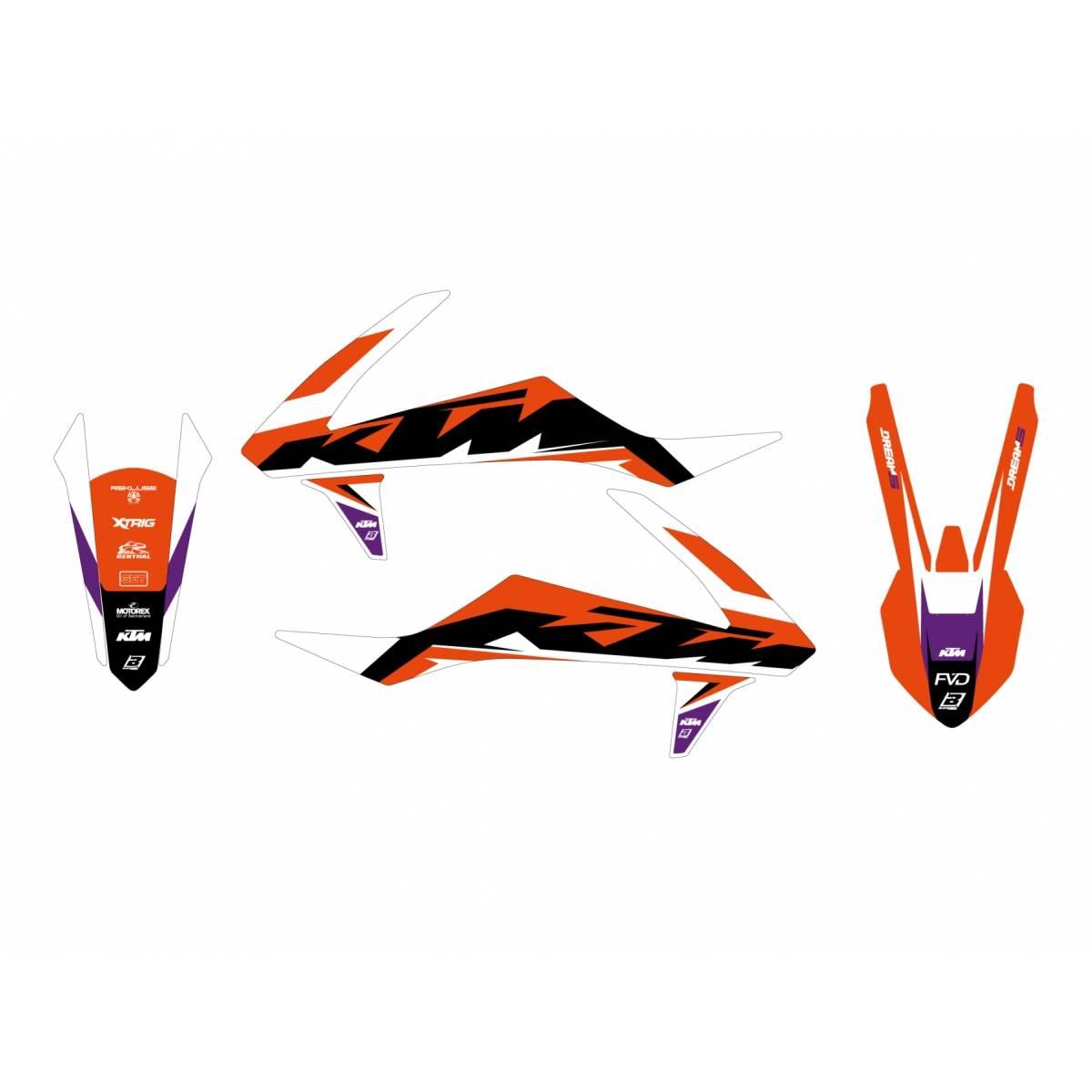 Blackbird Komplet Naklejek Oklein Ktm Sx/Sx-F '16-'18, Exc/Exc-F '17-'19 Dr - zdjęcie 2