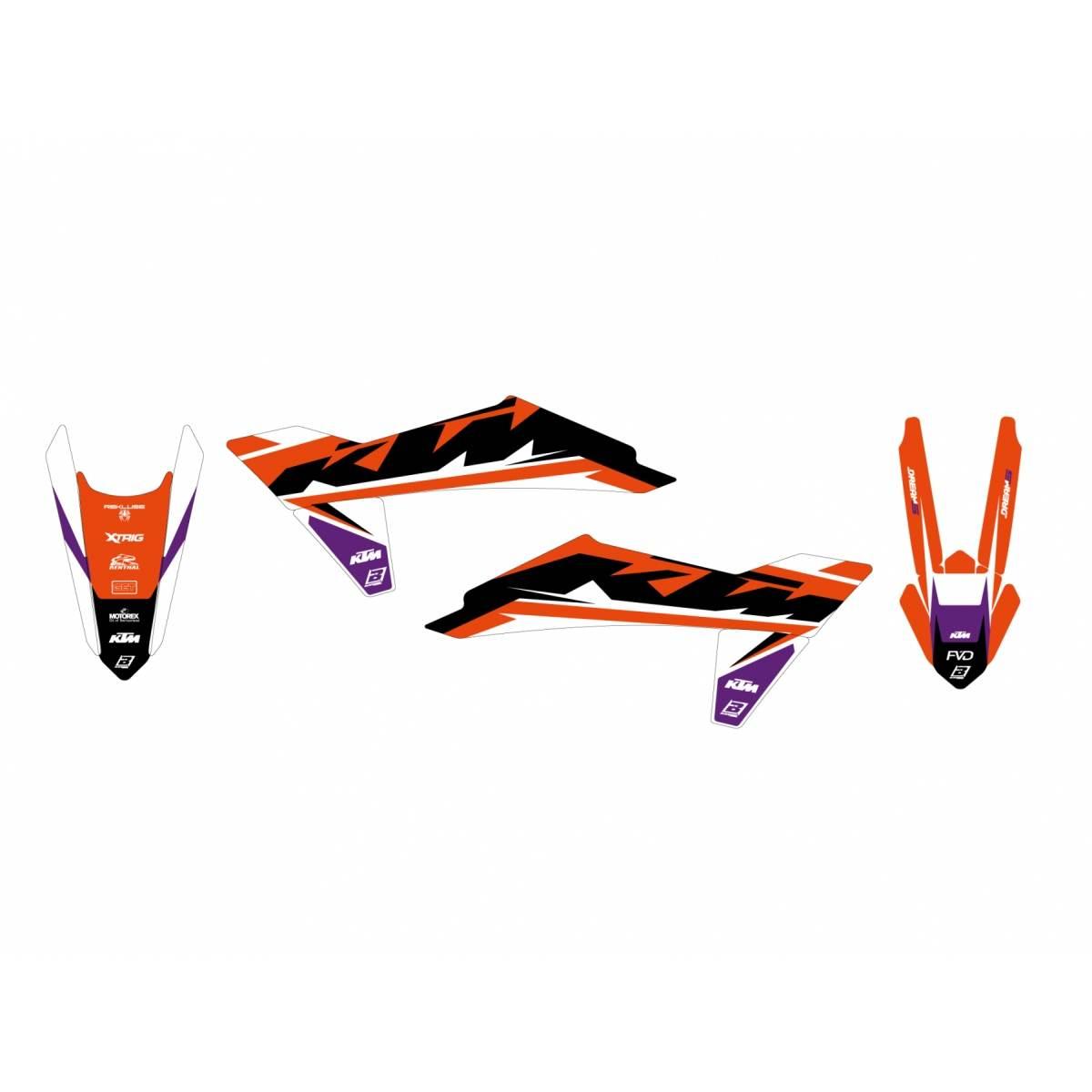 Blackbird Komplet Naklejek Oklein Ktm Sx/Sx-F '23-'24, Exc/Exc-F '24-'25 Dr - zdjęcie 2
