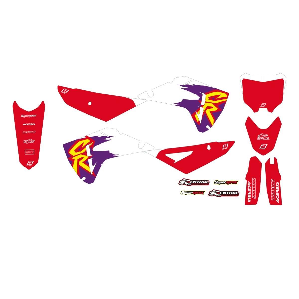 Blackbird Komplet Naklejek Oklein Honda Crf 250R '25; Crf 450R '25 Retro - zdjęcie 2