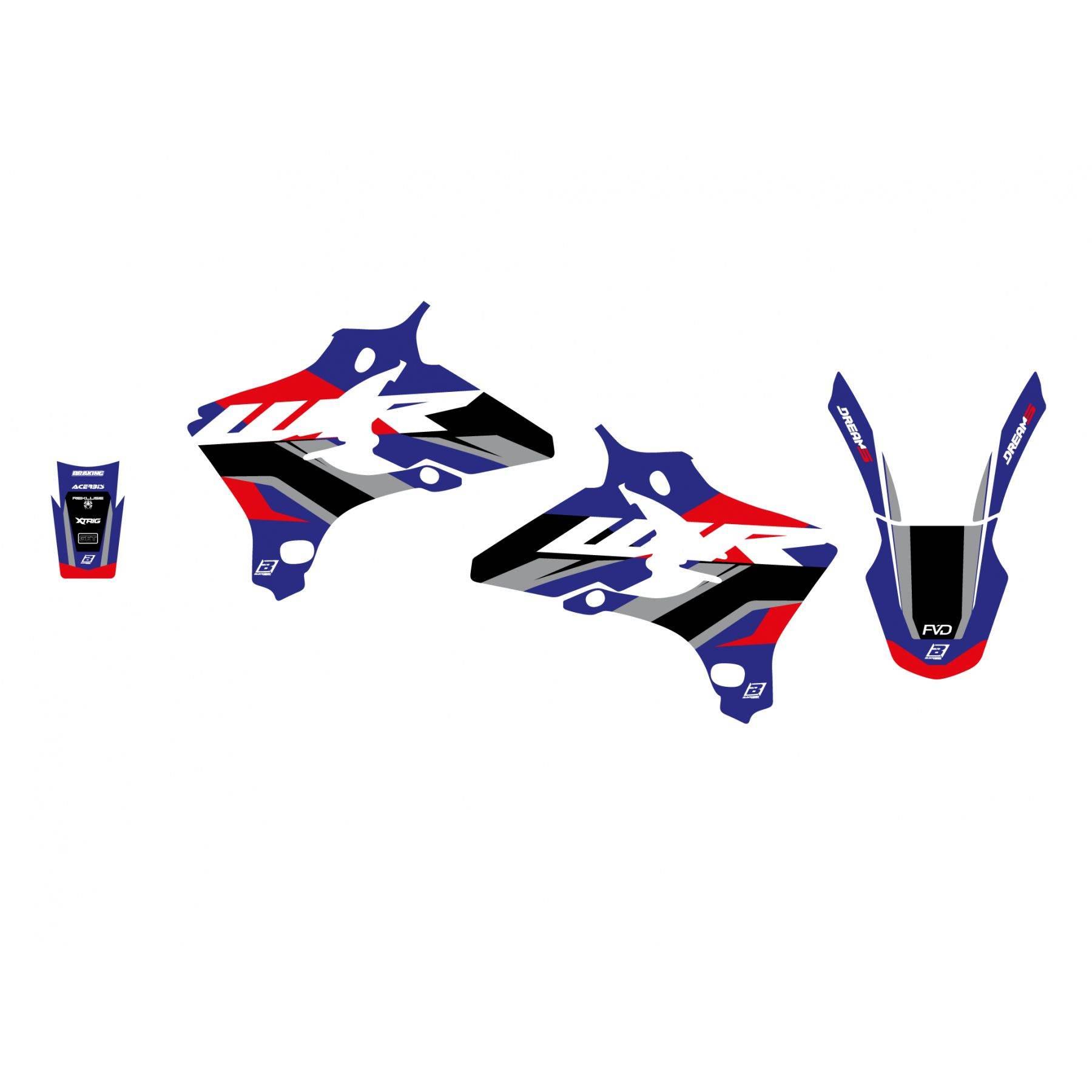 Blackbird Komplet Naklejek Oklein Yamaha Wr 250F '05-'06, Wr 450F '05-'06 D - zdjęcie 2