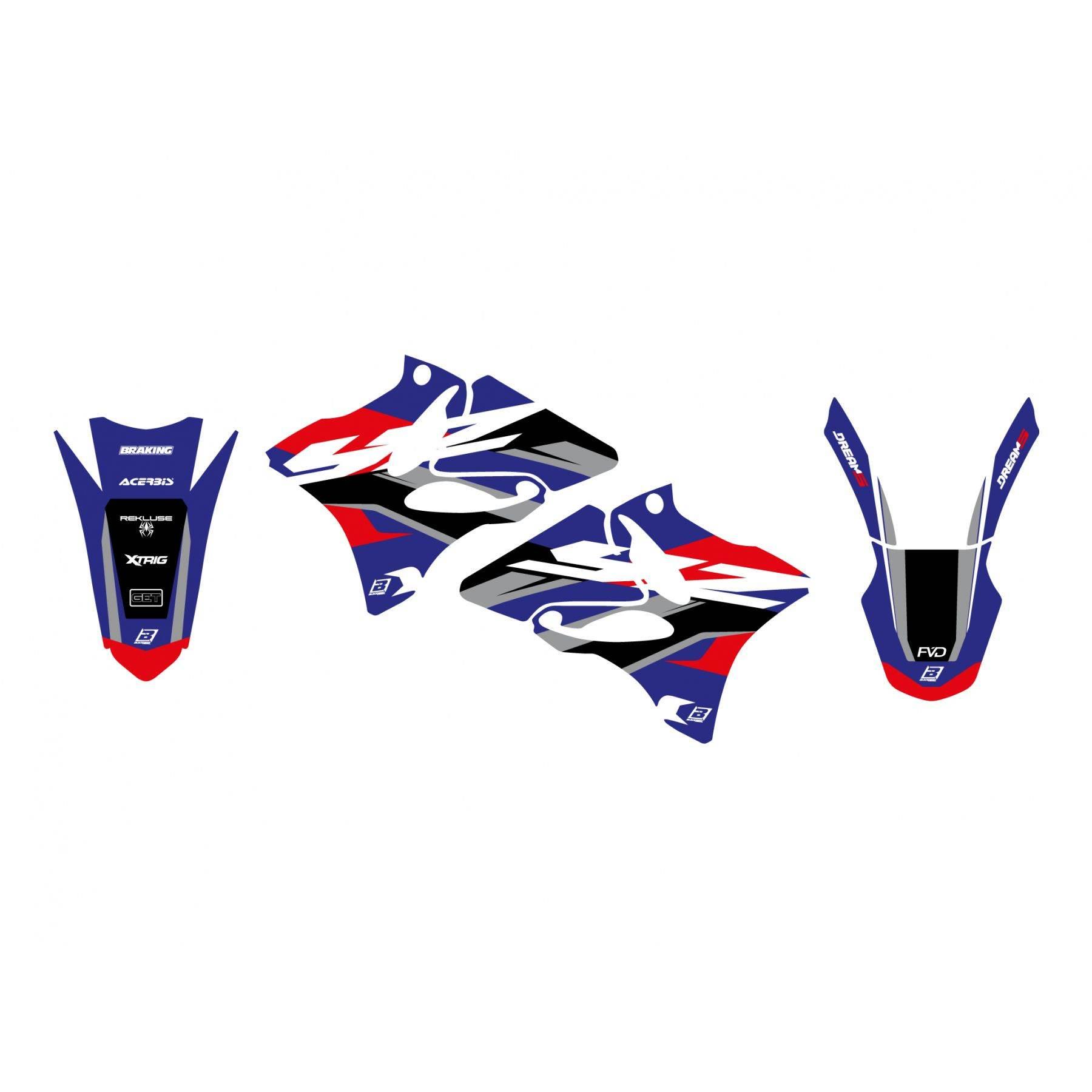 Blackbird Komplet Naklejek Oklein Yamaha Yz 125/250 '02-'14 Dream 5 Kolor N - zdjęcie 2