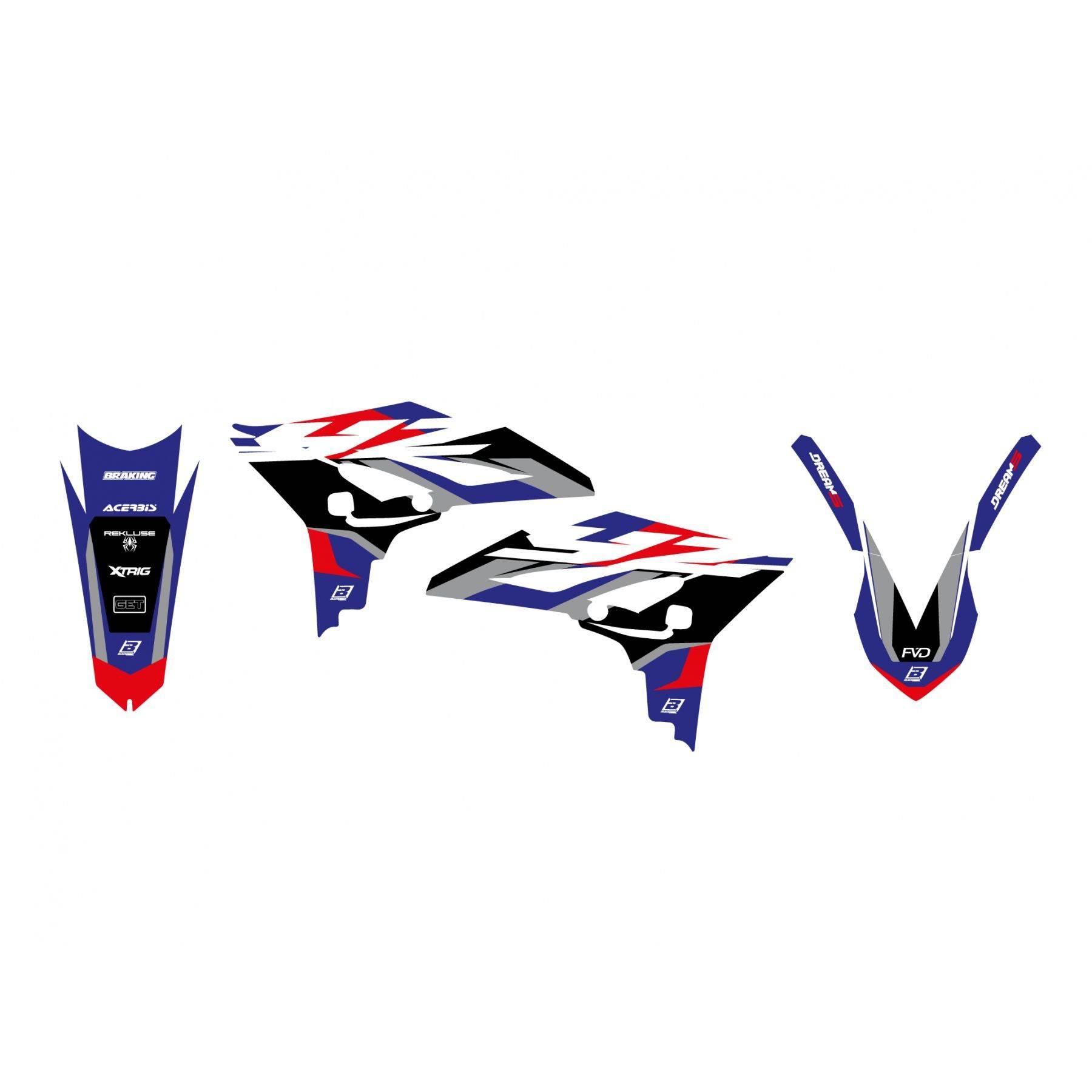 Blackbird Komplet Naklejek Oklein Yamaha Yz 250F '10-'13 Dream 5 Kolor Nieb - zdjęcie 2