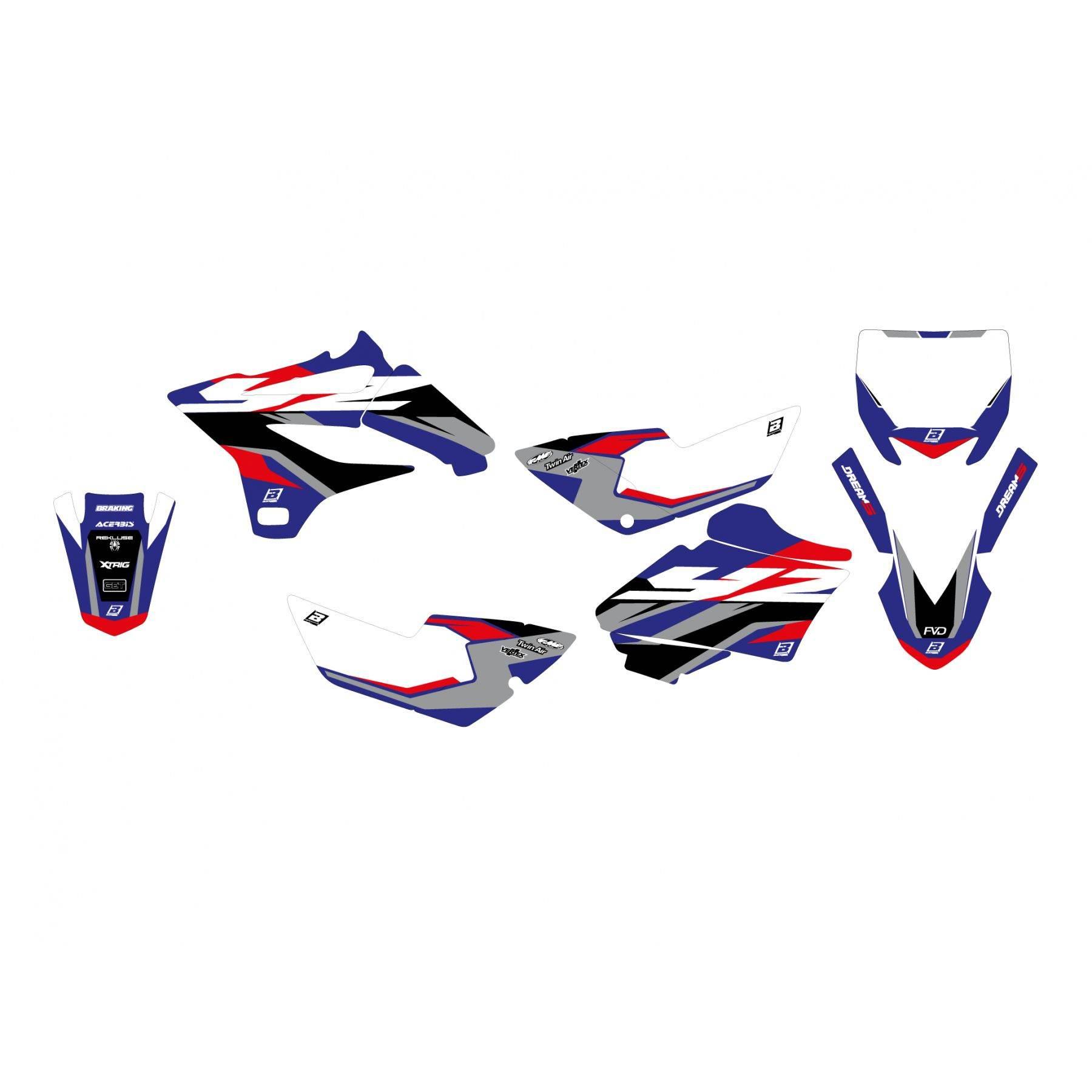 Blackbird Komplet Naklejek Oklein Yamaha Yz 85 '15-'21 Dream 5 Kolor Niebie - zdjęcie 2