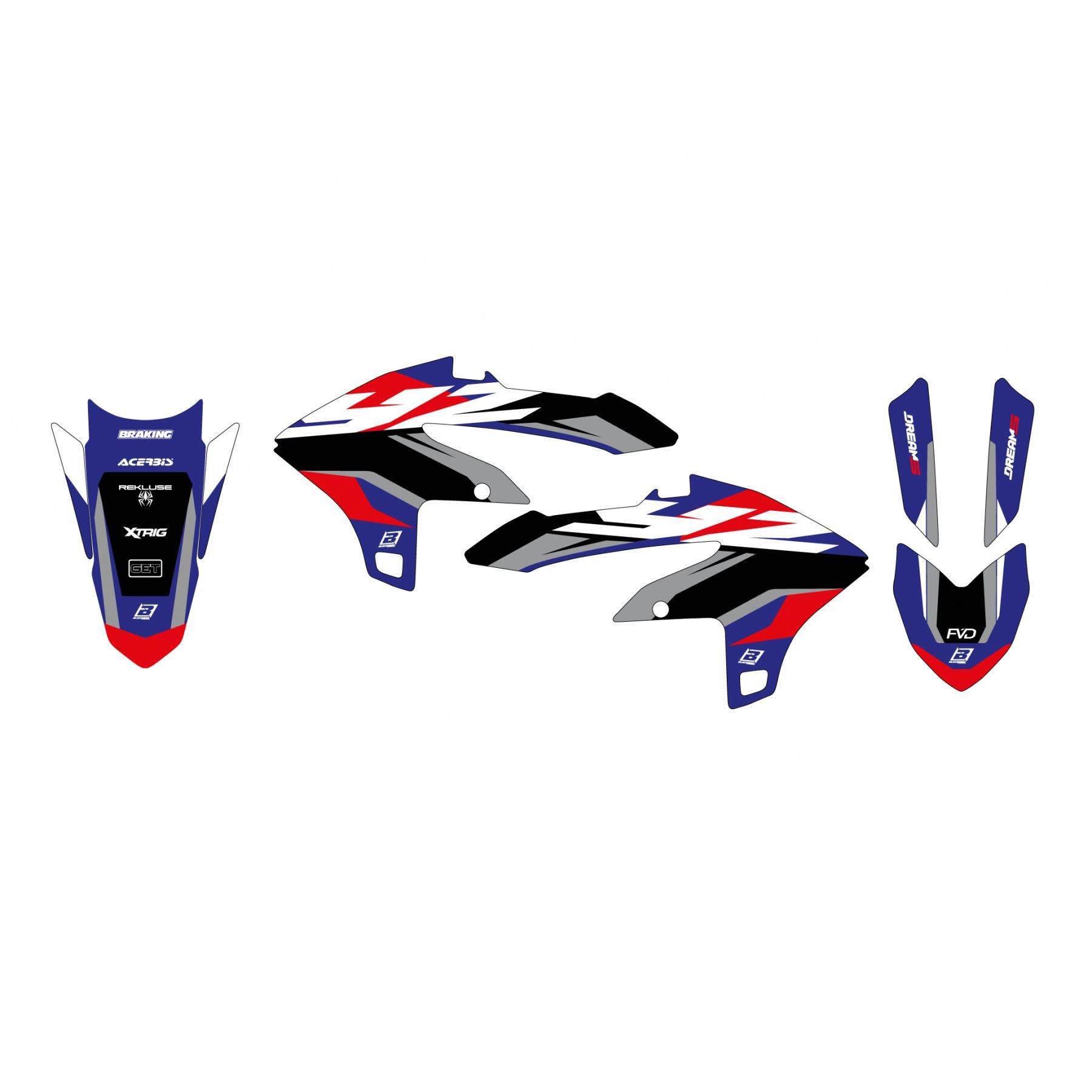 Blackbird Komplet Naklejek Oklein Yamaha Yz 250F '23-'25; Yz 450F '23-'25 D - zdjęcie 2