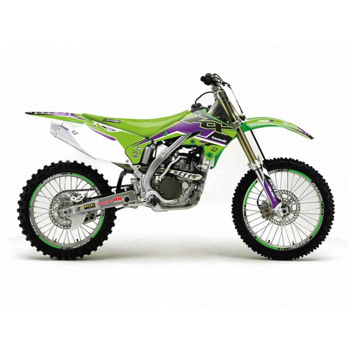 Blackbird Komplet Naklejek Oklein Kawasaki Kx 250F '04-'05 Dream 5 Kolor Zi