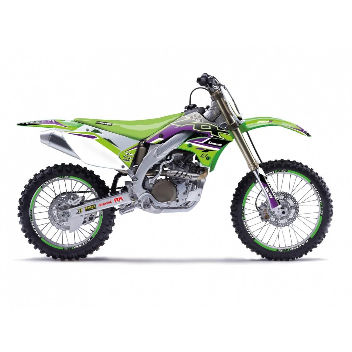 Blackbird Komplet Naklejek Oklein Kawasaki Kx 450F '06-'08 Dream 5 Kolor Zi
