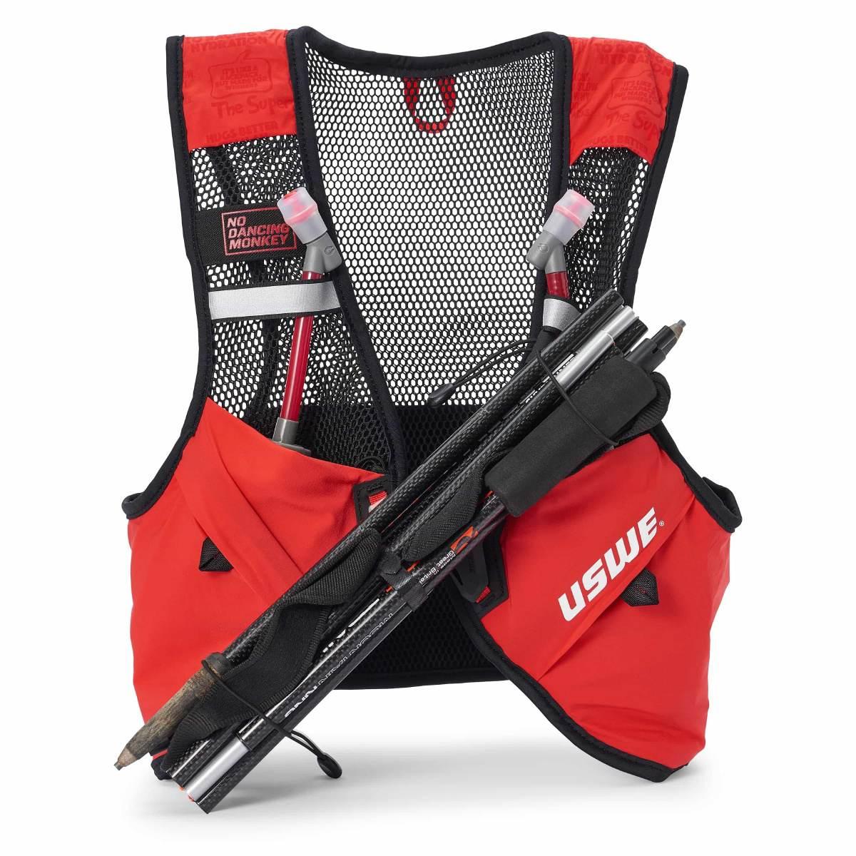 Uswe Kamizelka Do Biegania Pace 2L Rozmiar S Czerwono Czarna - zdjęcie 4