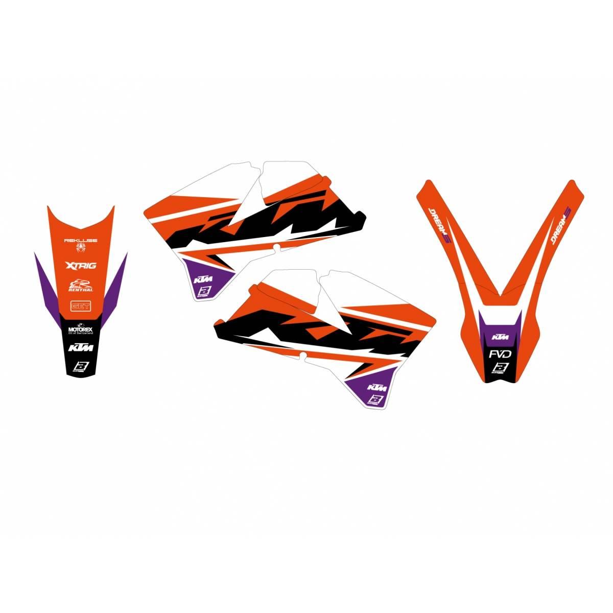 Blackbird Komplet Naklejek Oklein Ktm Exc/Exc-F '05-'07, Sx/Sx-F '05-'06 Dr - zdjęcie 2