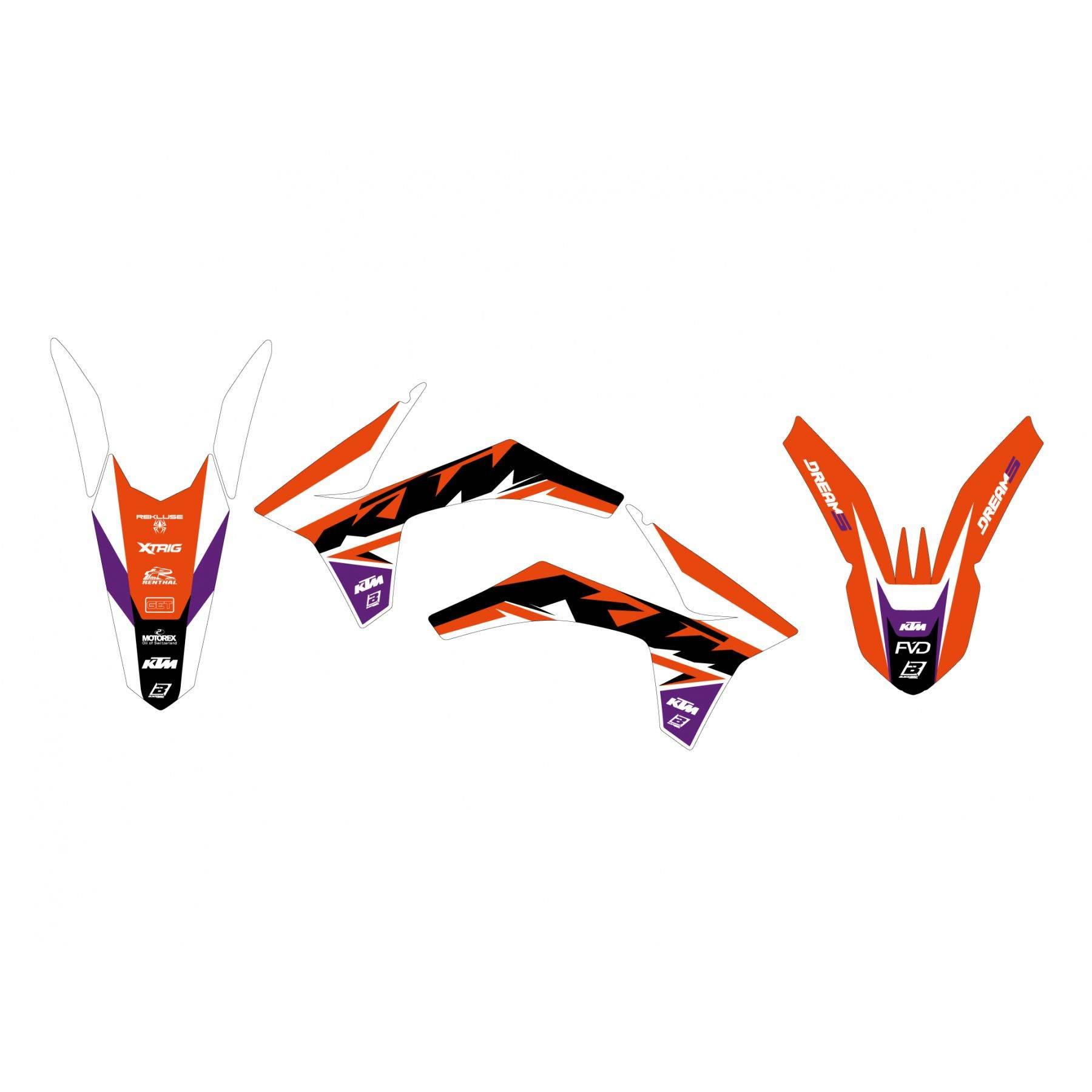 Blackbird Komplet Naklejek Oklein Ktm Sx/Sx-F '11-'12, Exc/Exc-F '12-'13 Dr - zdjęcie 2