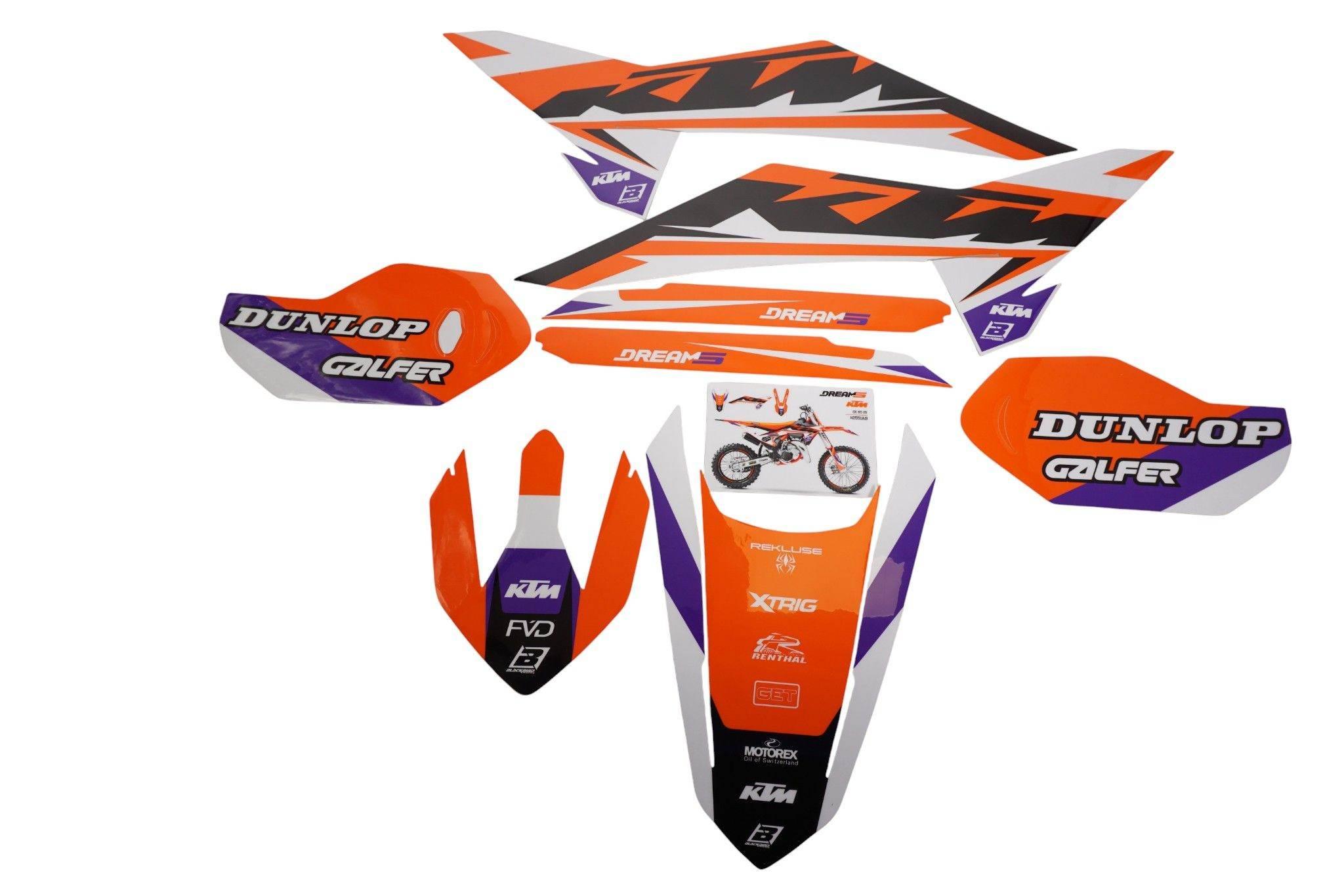 Blackbird Komplet Naklejek Oklein Ktm Sx 85 '25 Dream 5 Kolor Pomarańczowy