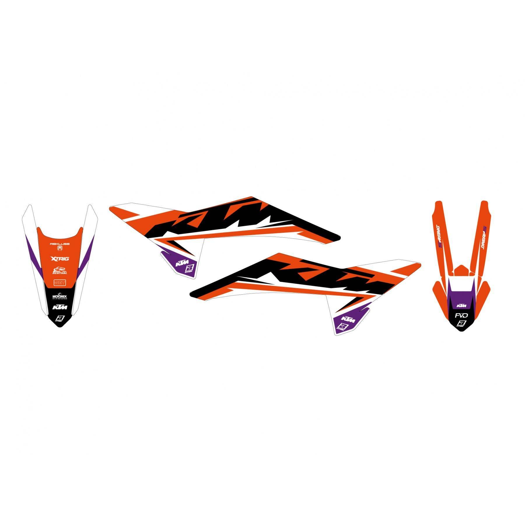 Blackbird Komplet Naklejek Oklein Ktm Sx/Sx-F '25 Dream 5 - zdjęcie 2