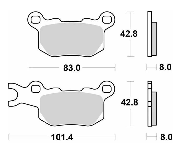Sbs Klocki Hamulcowe Kh685 Off-Road Sinter Kolor Złoty Tył Prawy Can-Am Def