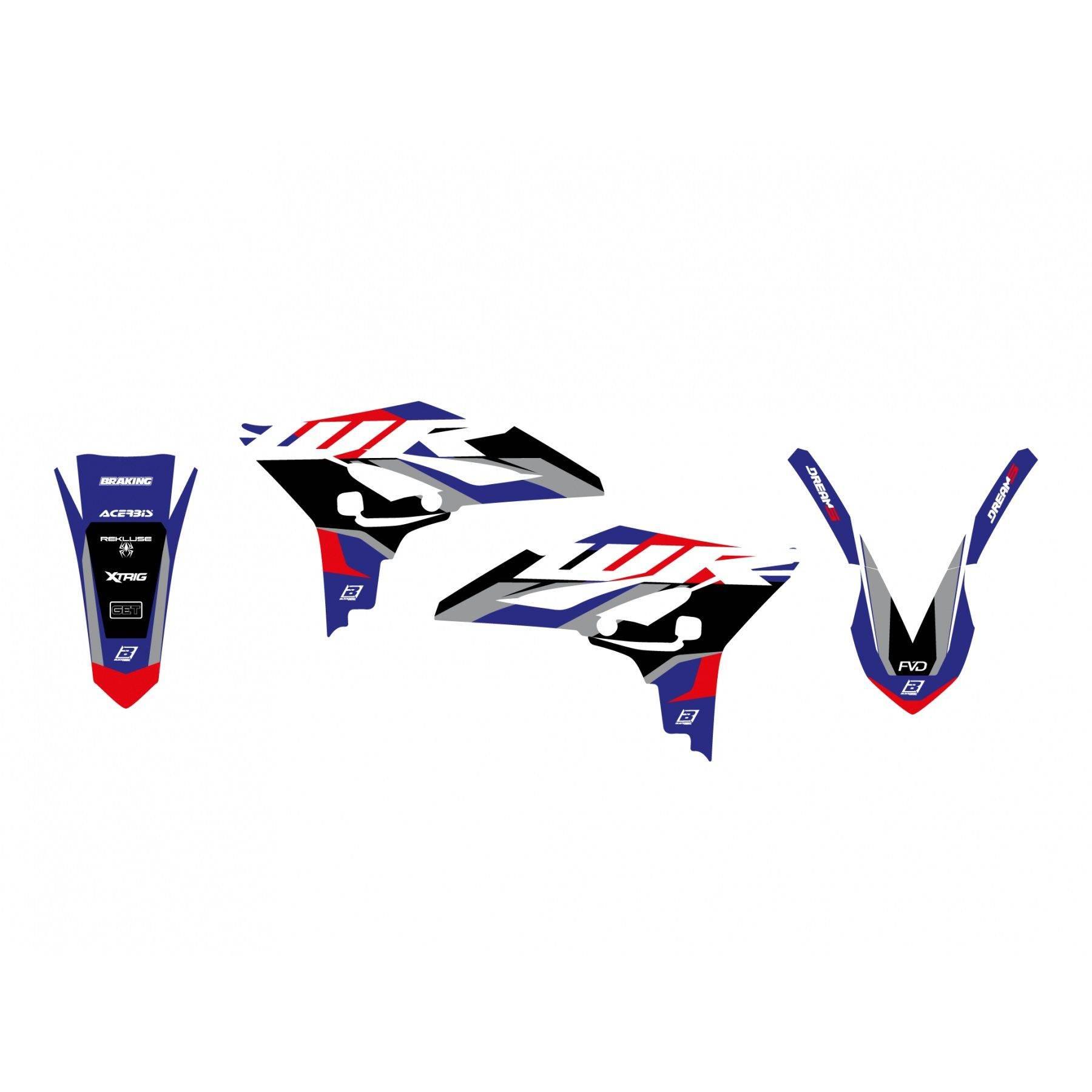Blackbird Komplet Naklejek Oklein Yamaha Wr 450F '12-'15 Dream 5 Kolor Nieb - zdjęcie 2
