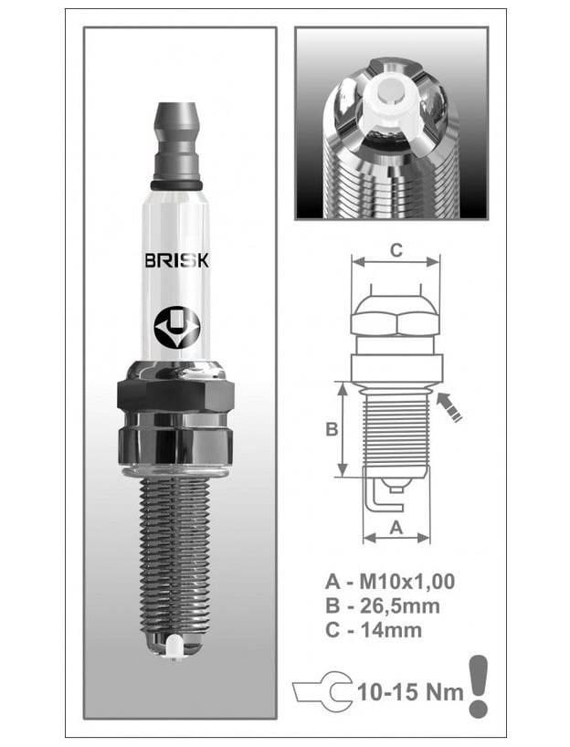 Brisk Premium Świeca Zapłonowa Cor10Lgs Ktm Sxf/Excf 250/450 '14-'22 Husqva