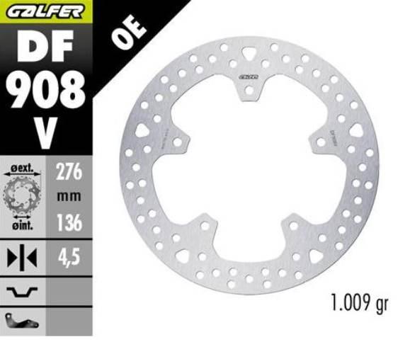 Galfer Tarcza Hamulcowa Tył Bmw R 1300Gs Adventure '23-'25 Round Disc 310X1