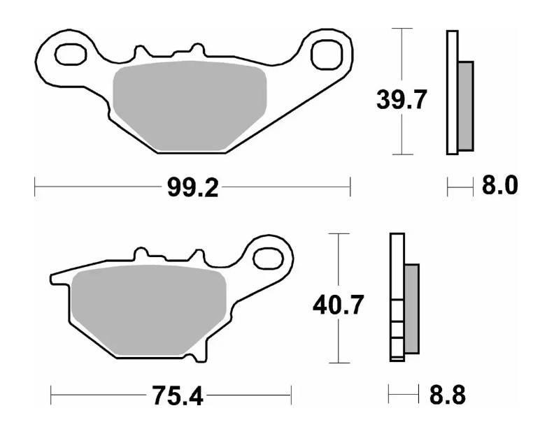 Sbs Klocki Hamulcowe Nowość Kh401 Off-Road Sinter Kolor Złoty Suzuki Rm 85