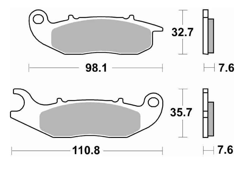 Sbs Klocki Hamulcowe Nowość Kh465 Street Standart Ceramic Kolor Czarny Ajp