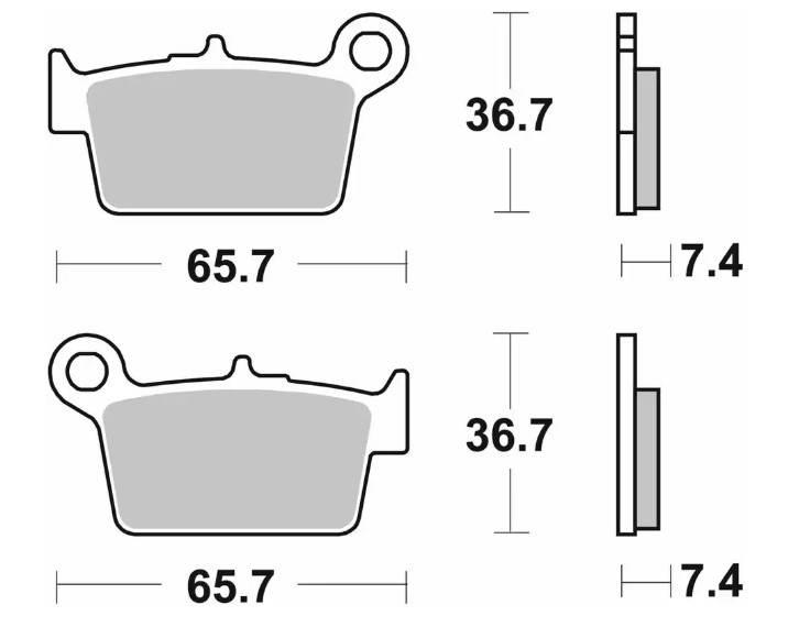 Sbs Klocki Hamulcowe Nowość Kh367/2 Street Standart Ceramic Kolor Czarny Pa