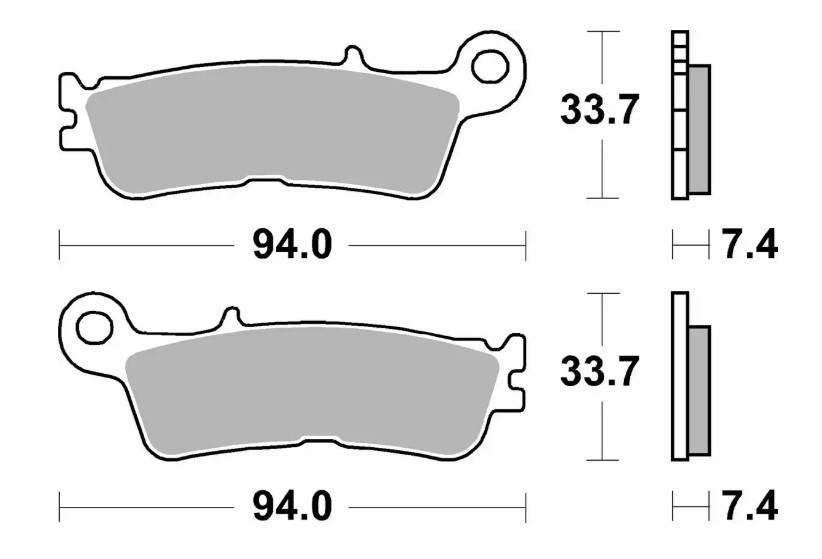 Sbs Klocki Hamulcowe Nowość Kh755 Off-Road Racing Sinter Kolor Złoty Fantic