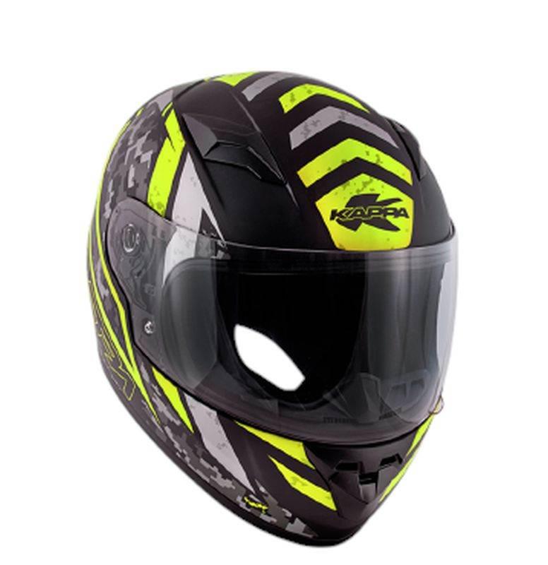 Kappa Kask Kj04 Evo Prox Junior Integralny Fullface Kolor Czarny Żółty Fluo