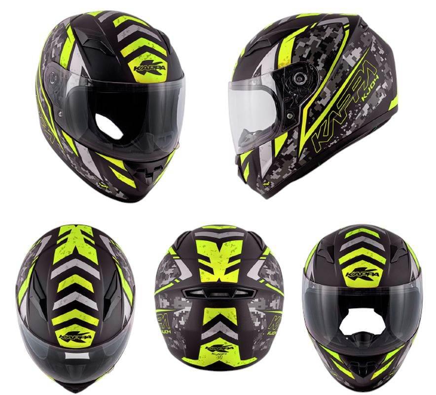 Kappa Kask Kj04 Evo Prox Junior Integralny Fullface Kolor Czarny Żółty Fluo - zdjęcie 3