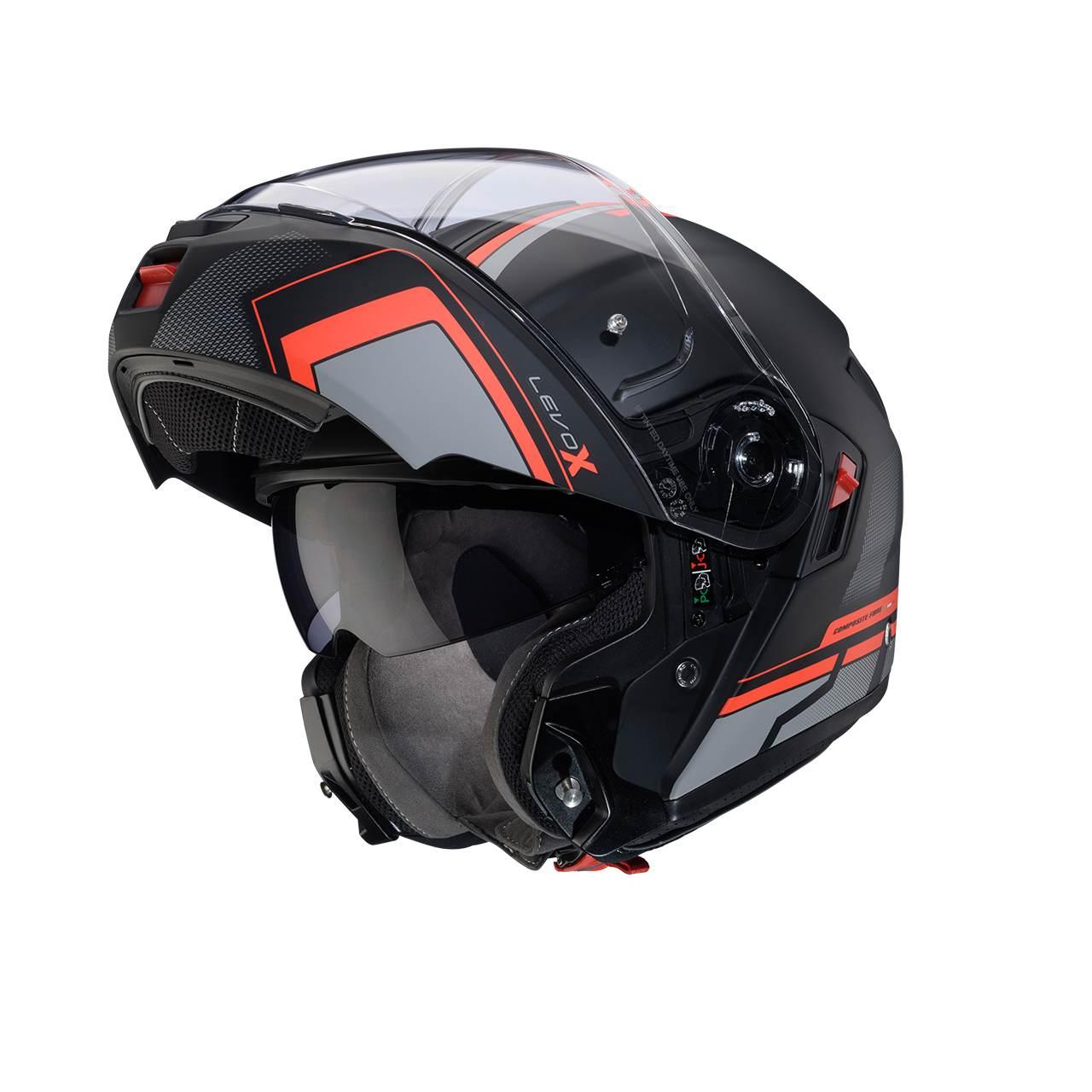 Caberg Kask Szczękowy Flip-Up Model Levo X Elite Kolor Czarny Mat/Szary/Cze - zdjęcie 2