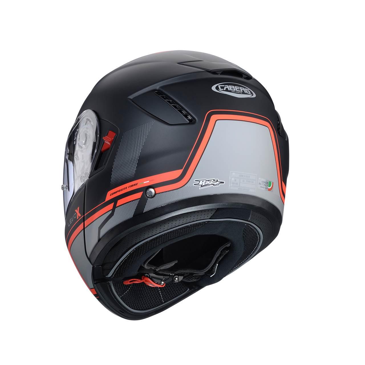 Caberg Kask Szczękowy Flip-Up Model Levo X Elite Kolor Czarny Mat/Szary/Cze - zdjęcie 4