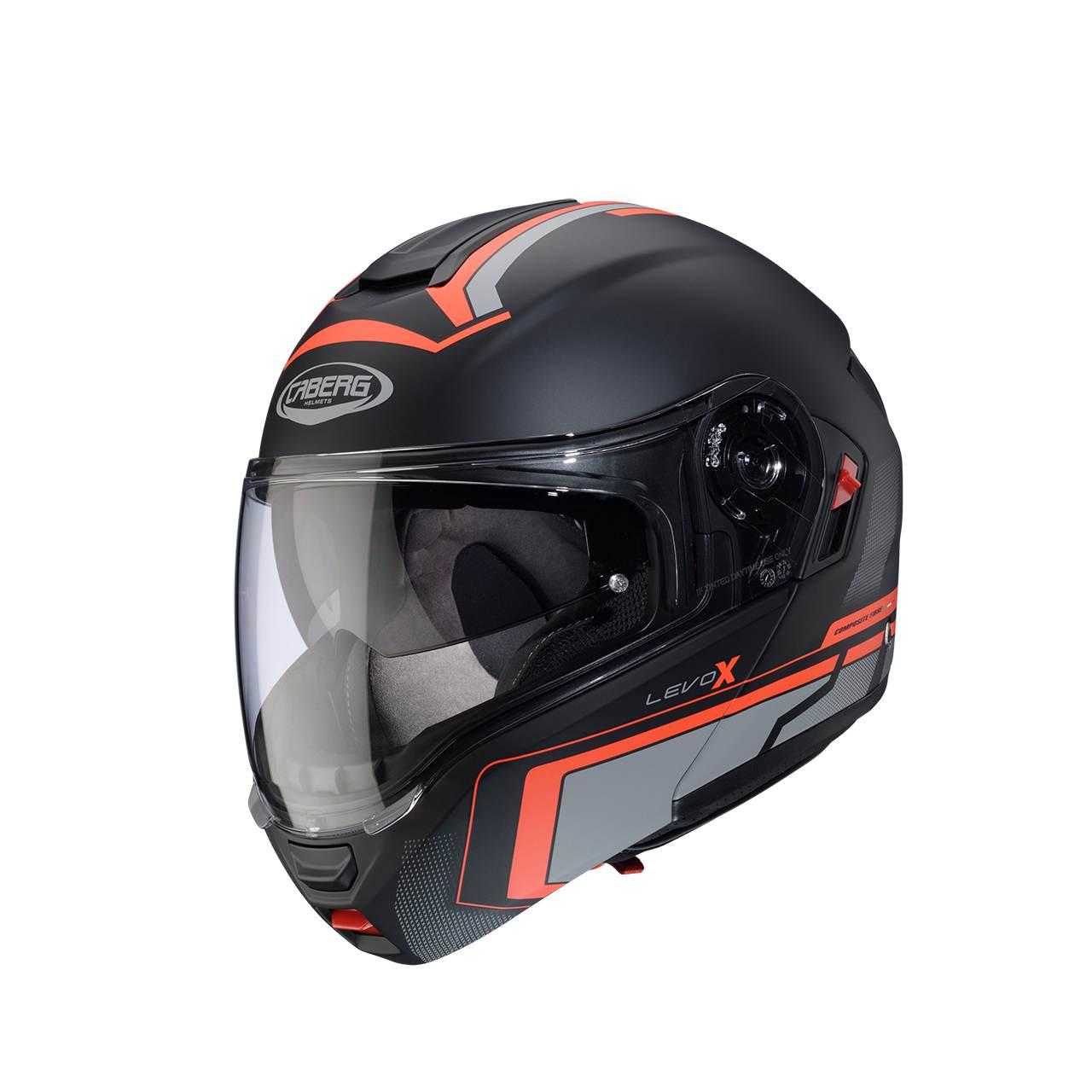 Caberg Kask Szczękowy Flip-Up Model Levo X Elite Kolor Czarny Mat/Szary/Cze