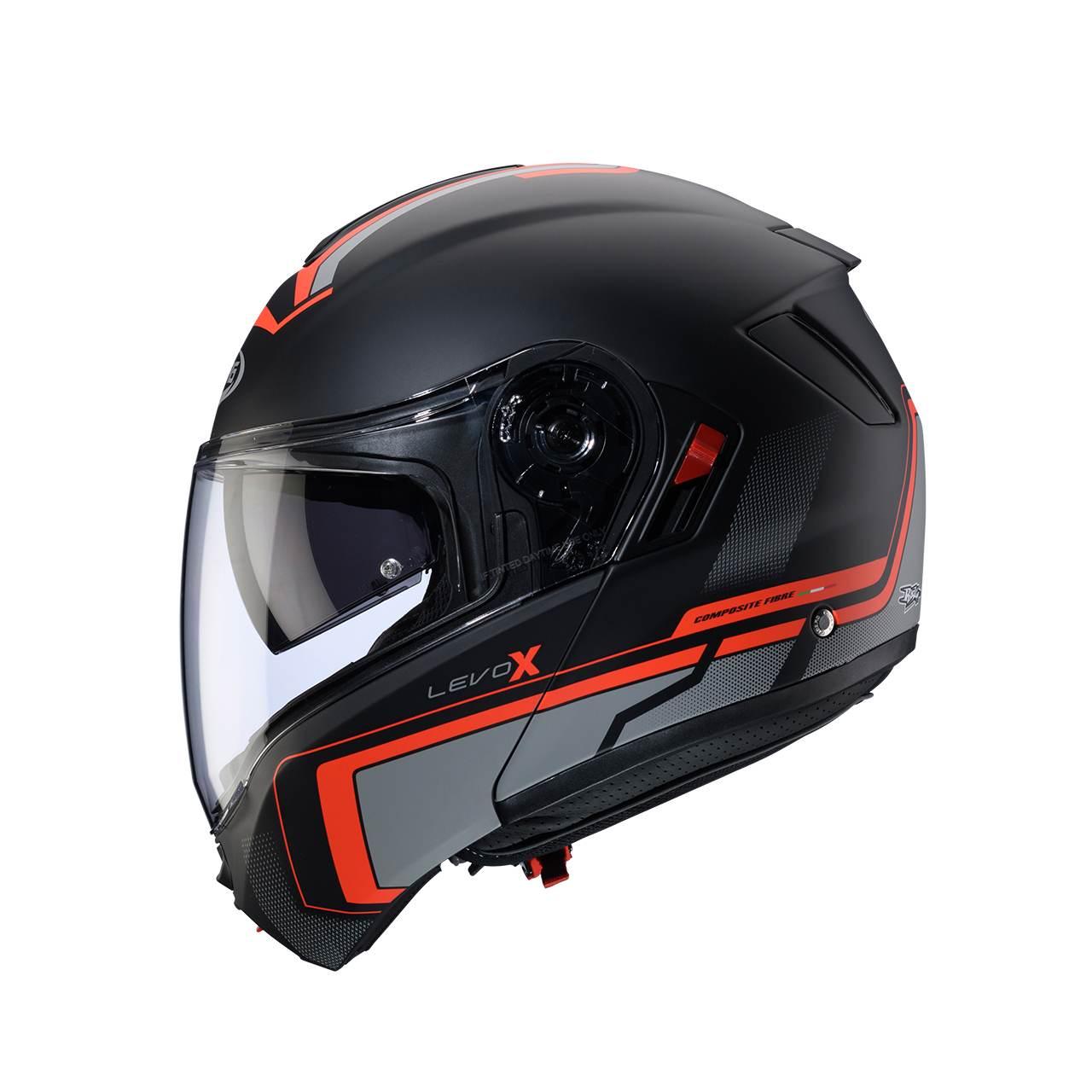 Caberg Kask Szczękowy Flip-Up Model Levo X Elite Kolor Czarny Mat/Szary/Cze - zdjęcie 3