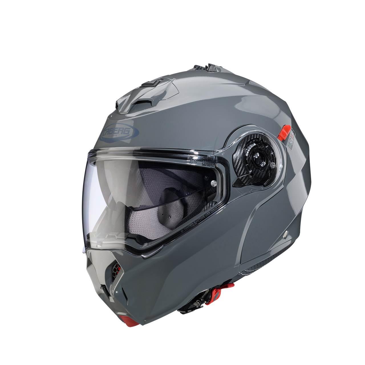 Caberg Kask Szczękowy Flip-Up Model Duke Evo Solid Kolor Szary Połysk Rozmi - zdjęcie 4
