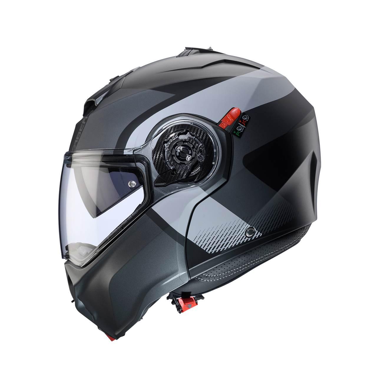 Caberg Kask Szczękowy Flip-Up Model Duke Evo Indy Kolor Szary/Czarny Mat Ro - zdjęcie 2