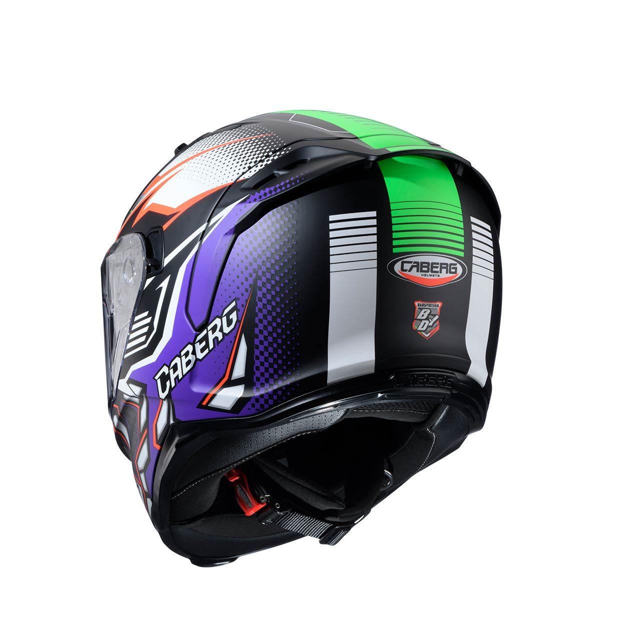 Caberg Kask Integralny Avalon X Gurkha Kolor Czarny Mat/Pomarańczowy/Fiolet
