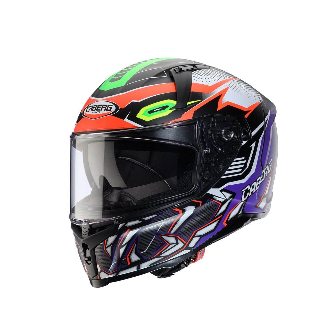 Caberg Kask Integralny Avalon X Gurkha Kolor Czarny Mat/Pomarańczowy/Fiolet - zdjęcie 2