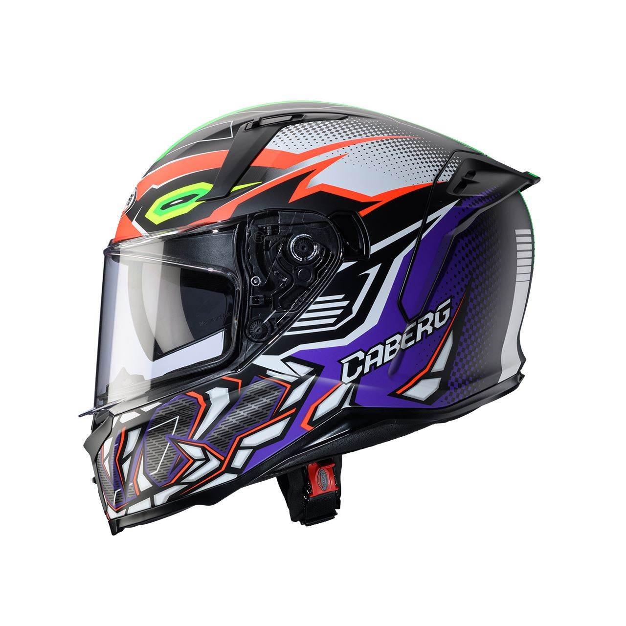 Caberg Kask Integralny Avalon X Gurkha Kolor Czarny Mat/Pomarańczowy/Fiolet - zdjęcie 3