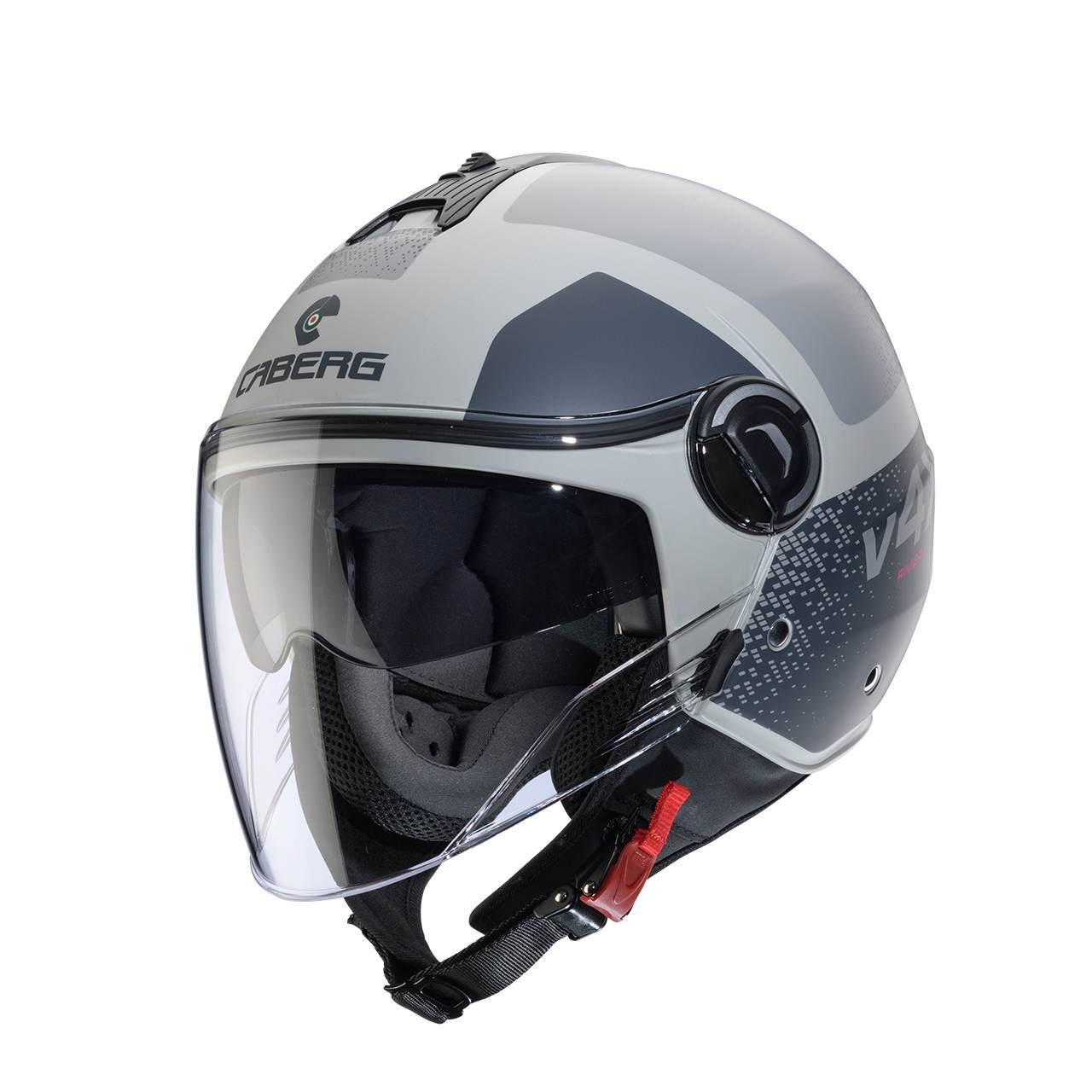 Caberg Kask Otwarty Jet Z Blendą Model Riviera V4X Alpha Kolor Piaskowy/Sza