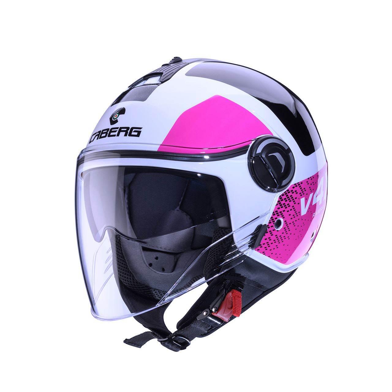 Caberg Kask Otwarty Jet Z Blendą Model Riviera V4X Alpha Kolor Biały/Czarny