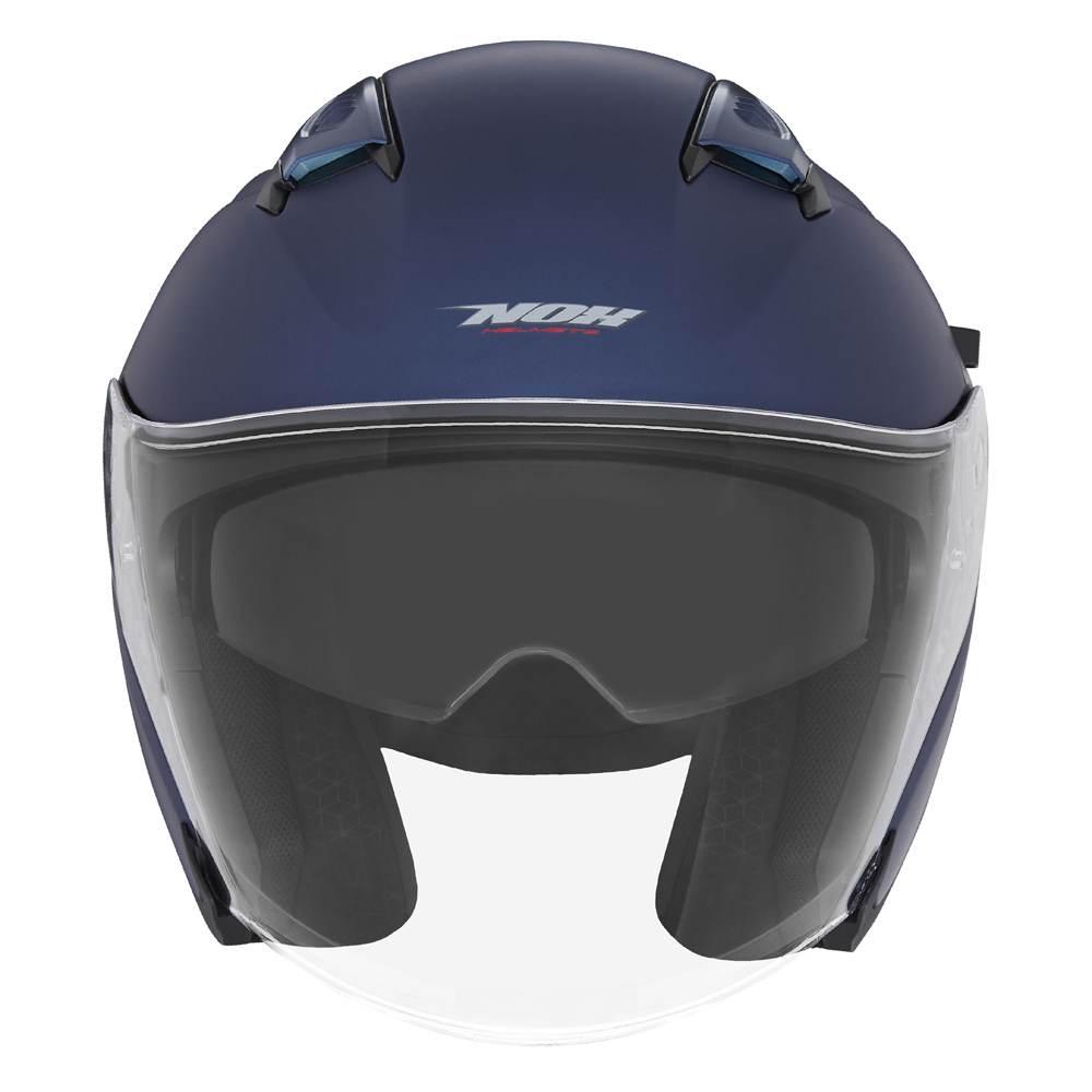 Nox Kask Otwarty Jet Z Blendą N130 Solid Kolor Niebieski Mat Rozmiar S - zdjęcie 2