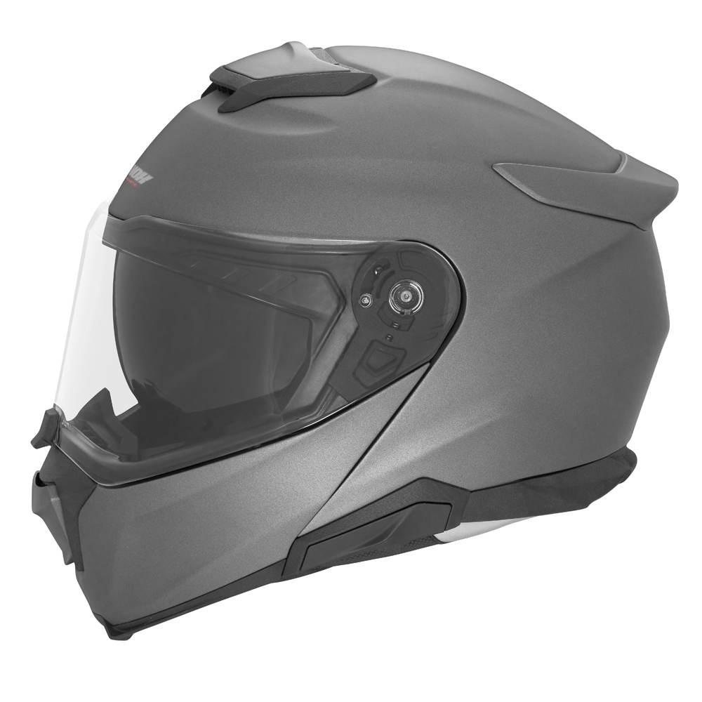 Nox Kask Szczękowy Flip-Up Z Blendą N967 Solid Kolor Tytanowy Mat Rozmiar X - zdjęcie 3