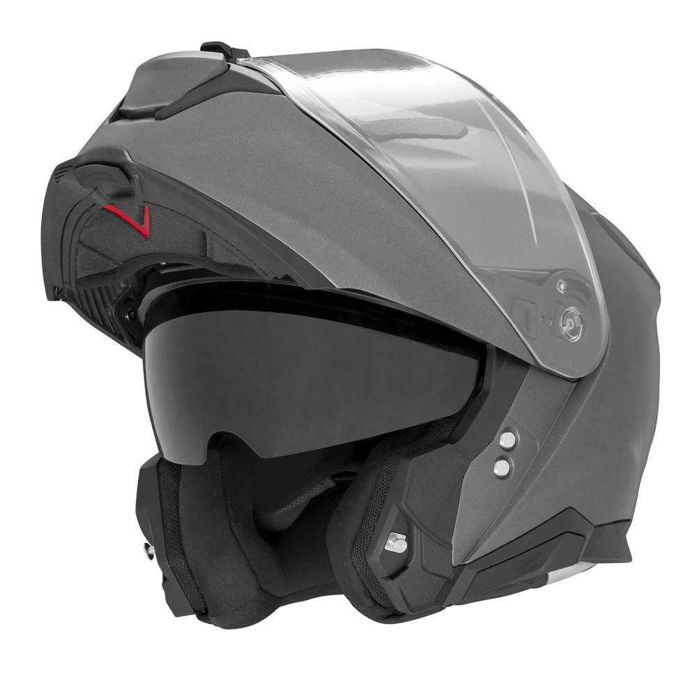 Nox Kask Szczękowy Flip-Up Z Blendą N967 Solid Kolor Tytanowy Mat Rozmiar X - zdjęcie 4