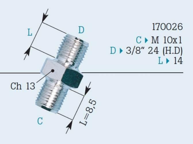 Fren Tubo Złącze Do Przewodów Harley B17026