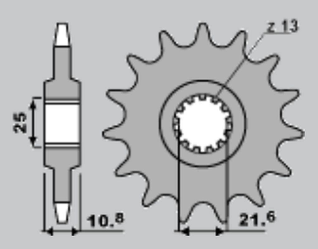 Jr Zębatka Przednia 2086 17 Yamaha Tdm 850 '96-'98 Jtf1586.17