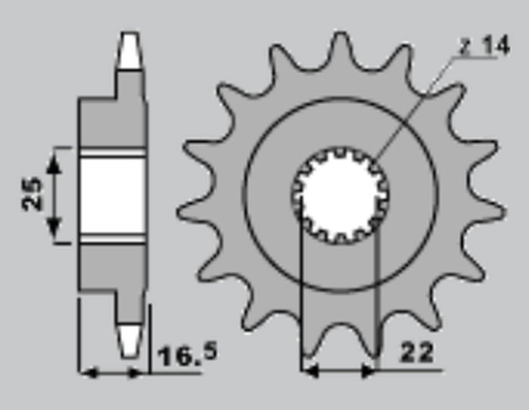 Jr Zębatka Przednia 2114 15 Ducati 796/820/821/848/992/998/999/1000/1100 Jt