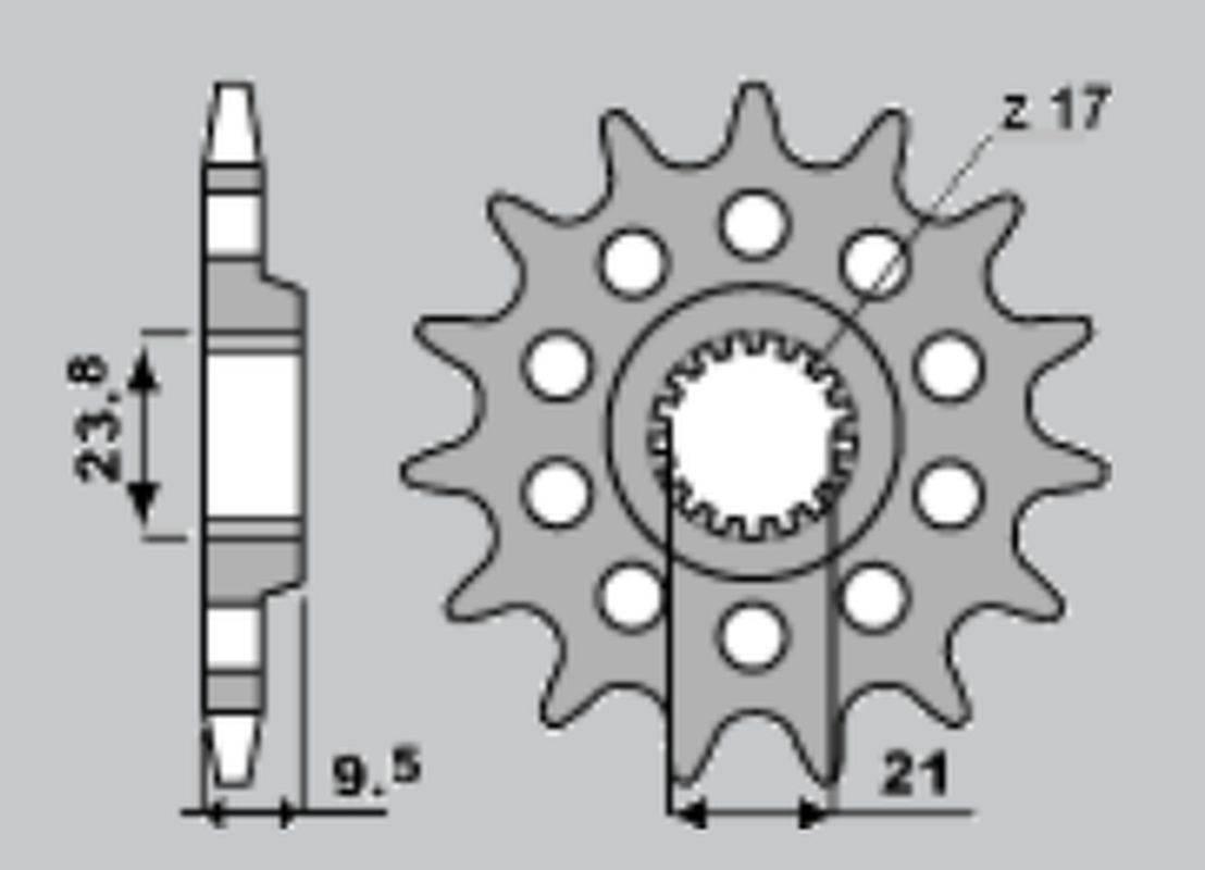 Jr Zębatka Przednia 2133 14 Suzuki Rmz 450 '05-'13 Jtf1441.14